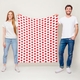 Grote Rode Polka Dots Handdoek Fleece Deken