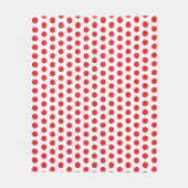 Grote Rode Polka Dots Handdoek Fleece Deken (Voorkant)
