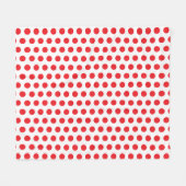 Grote Rode Polka Dots Handdoek Fleece Deken (Voorkant (Horizontaal))