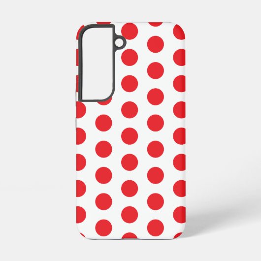 Grote Rode Polka Dots Handdoek Samsung Galaxy Hoesje (Achterkant)