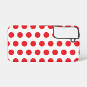 Grote Rode Polka Dots Handdoek Samsung Galaxy Hoesje (Achterkant horizontaal)
