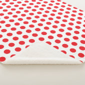 Grote Rode Polka Dots Handdoek Sherpa Deken (3/4)