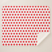 Grote Rode Polka Dots Handdoek Sherpa Deken (Voorkant (horizontaal))