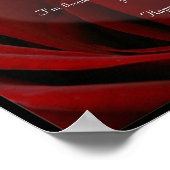 Grote rode roze en hart - Aangepaste Valentijnse  Poster (Hoek)