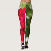 Grote rode rozen in de tuin leggings (Achterkant)