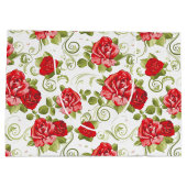 Grote rode rozenkoppen afdrukken groot cadeauzakje (Achterkant)