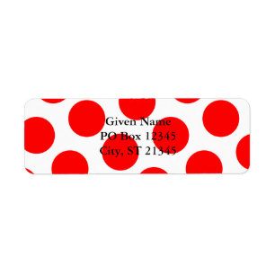 Grote Rode Stip Etiket