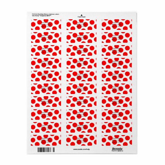 Grote Rode Stip Etiket (Full Sheet)