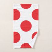 Grote rode stippen bad handdoek (Handdoek)