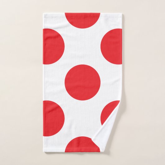 Grote rode stippen bad handdoek (Handdoek)