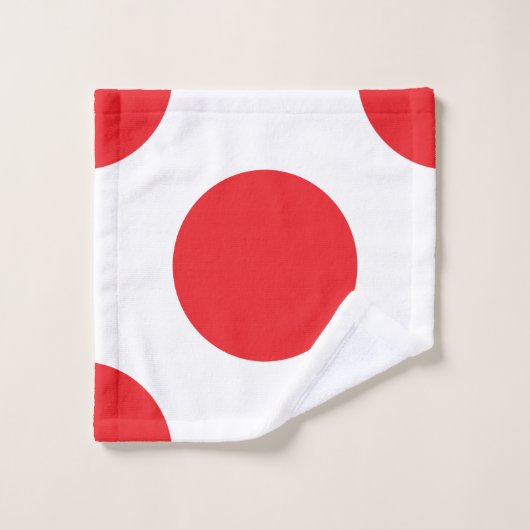 Grote rode stippen bad handdoek (Wasdoekje)