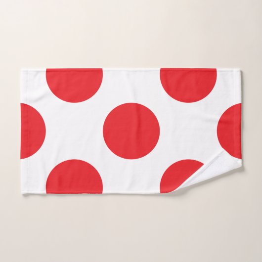Grote rode stippen bad handdoek (Handdoek)