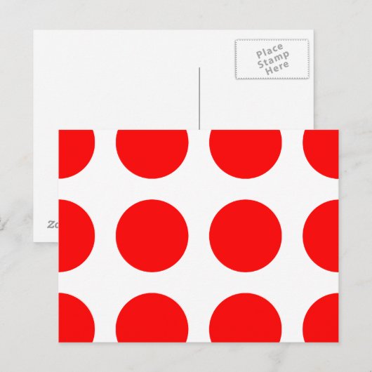 Grote Rode Stippen Briefkaart (Voorkant / Achterkant)