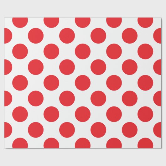 Grote rode stippen cadeaupapier (Vlak)