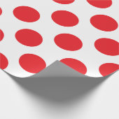 Grote rode stippen cadeaupapier (Hoek)