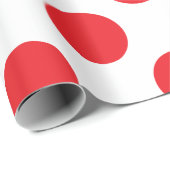 Grote rode stippen cadeaupapier (Rol Hoek)