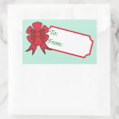 Grote Rode Strik Kerstcadeau Tag Labels (Tas)