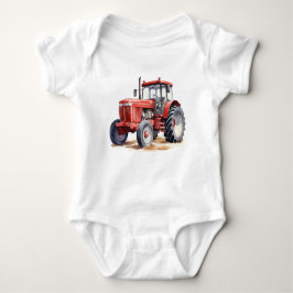 Grote Rode Tractor, Jongen en Meisje Baby Gift Romper