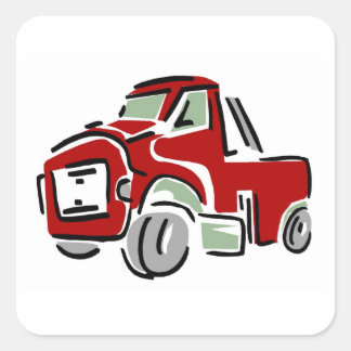 Grote rode truck - Stickers