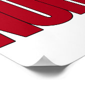 GROTE RODE VERBRANDING MET POSTER VAN HET VERPLETT (Hoek)