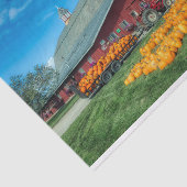 Grote rode Vermont-muur met pompoenen Tissuepapier (Detail)