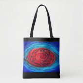 Grote Rode Vlek Van Jupiter Dubbelzijdige Canvas t Tote Bag (Voorkant)