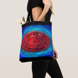 Grote Rode Vlek Van Jupiter Dubbelzijdige Canvas t Tote Bag