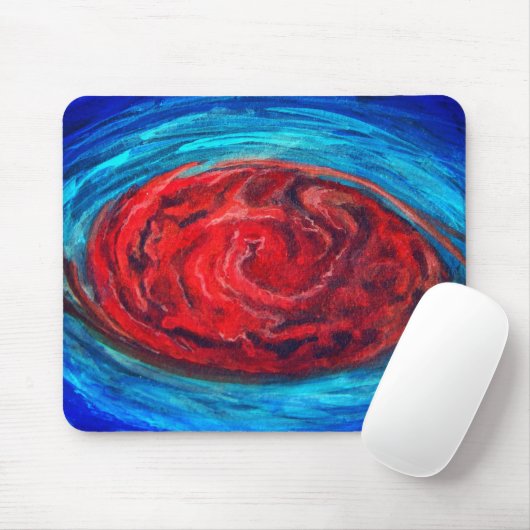 Grote rode vlek van Jupiter Mousepad Muismat (Met muis)