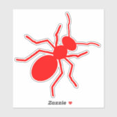 Grote rode vuurmieren kruipen sticker (Vel)