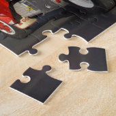 Grote rode vuurmotor, puzzel (Zijkant)