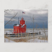 Grote Rode vuurtoren Briefkaart (Voorkant)