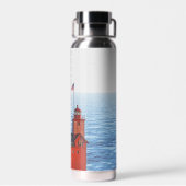 Grote Rode vuurtoren in Michigan Waterfles (Achterkant)