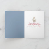 Grote Rode vuurtoren kerstmis Feestdagen Kaart (Binnen)