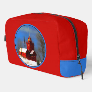 Grote Rode Vuurtoren Schilderen Holland Originele  Toilettasje