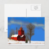 Grote Rode vuurtoren schilderen - Oorspronkelijke Briefkaart (Voorkant / Achterkant)