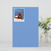 Grote Rode vuurtoren schilderen - Oorspronkelijke  Briefpapier (Staand voorkant)