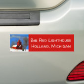 Grote Rode vuurtoren schilderen - Oorspronkelijke  Bumpersticker (Op auto)