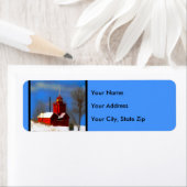 Grote Rode vuurtoren schilderen - Oorspronkelijke  Etiket (Insitu)