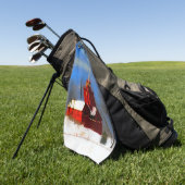 Grote Rode vuurtoren schilderen - Oorspronkelijke  Golfhanddoek (Groen)