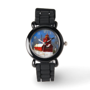 Grote Rode vuurtoren schilderen - Oorspronkelijke Horloge