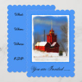 Grote Rode vuurtoren schilderen - Oorspronkelijke Kaart (Voorkant / Achterkant)