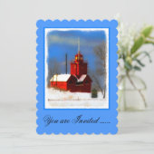 Grote Rode vuurtoren schilderen - Oorspronkelijke Kaart (Staand voorkant)