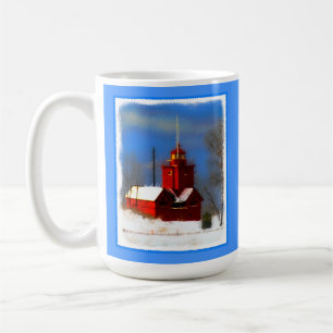Grote Rode vuurtoren schilderen - Oorspronkelijke Koffiemok