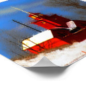 Grote Rode vuurtoren schilderen - Oorspronkelijke  Poster (Hoek)