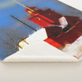 Grote Rode vuurtoren schilderen - Oorspronkelijke Sherpa Deken (3/4)