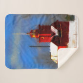 Grote Rode vuurtoren schilderen - Oorspronkelijke Sherpa Deken (Voorkant (horizontaal))