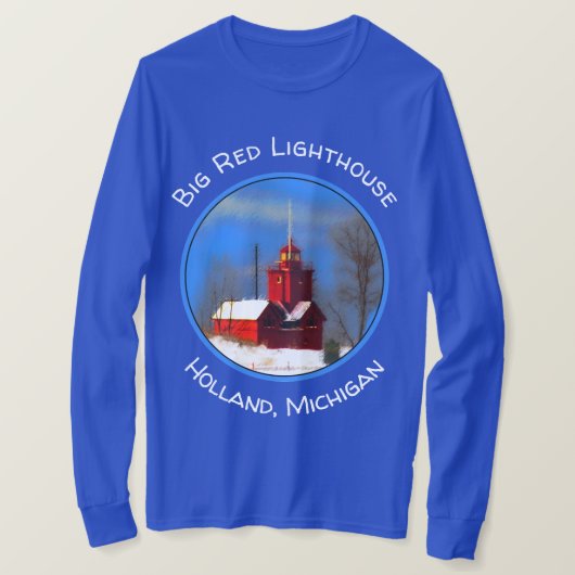 Grote Rode vuurtoren schilderen - Oorspronkelijke  T-shirt (Design voorkant)
