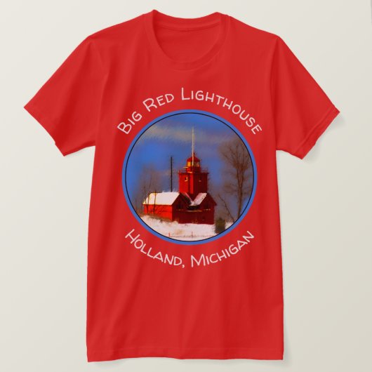 Grote Rode vuurtoren schilderen - Oorspronkelijke  T-shirt (Design voorkant)