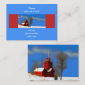 Grote Rode vuurtoren schilderen - Oorspronkelijke  Visitekaartje (Voorkant / Achterkant)