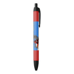 Grote Rode vuurtoren schilderen - Oorspronkelijke Zwarte Inkt Pen